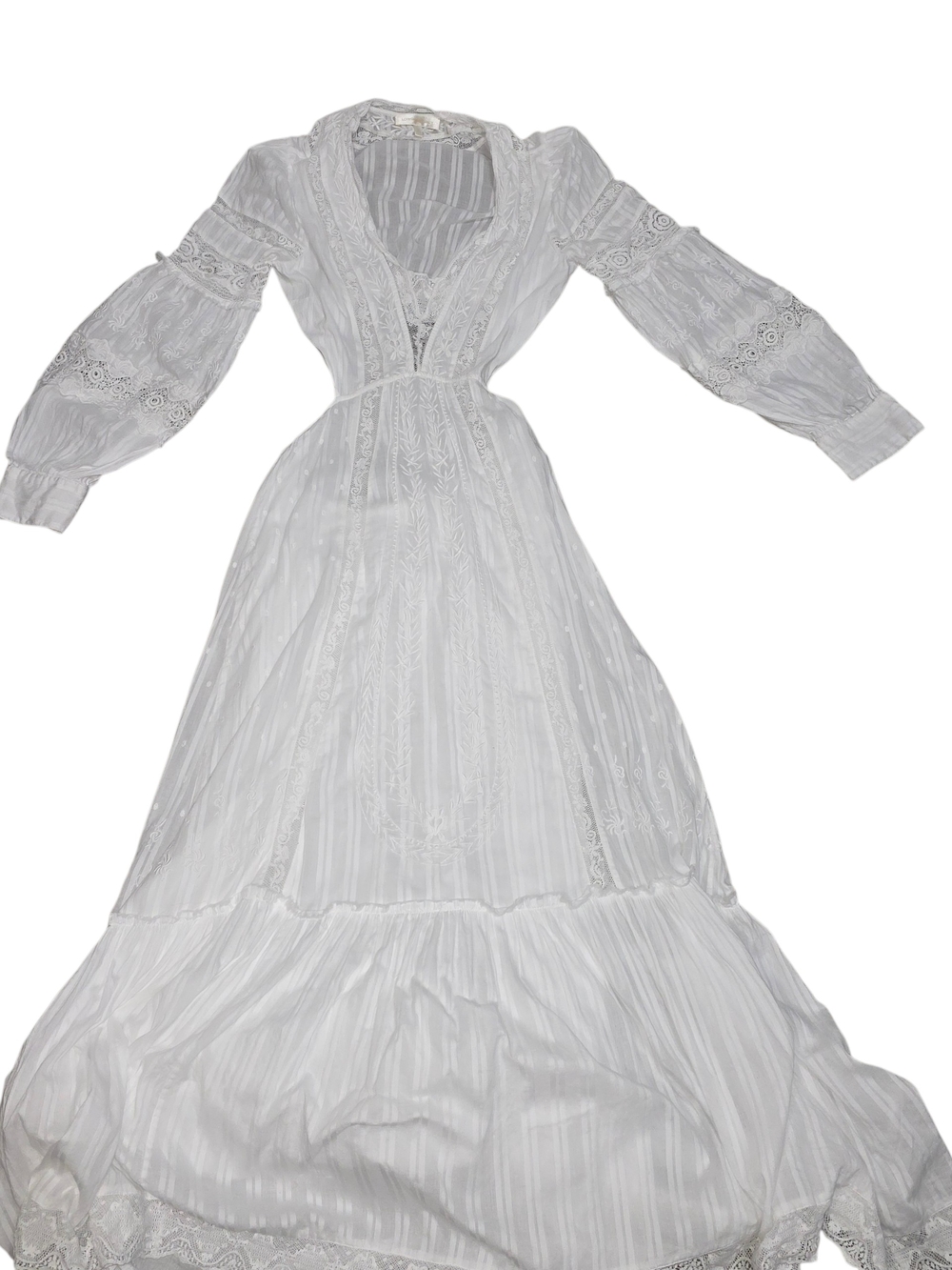 LoveShackFancy Aneesha White Lace Maxi Dress Boho Cottagecore Romantic XS/S - Picture 6 of 12